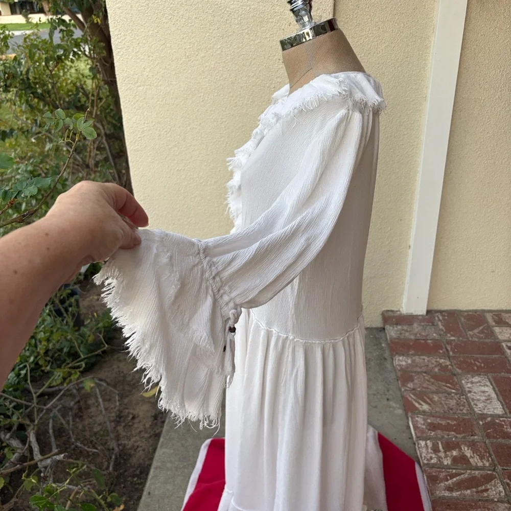Free People Sweet Darlin White Ruffle Maxi Dress - Picture 7 of 13